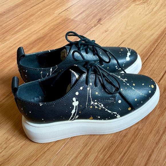MSGM LOW TOP SNEAKERS PAINT SPLASHES - Picture 3 of 14